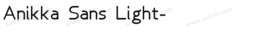 Anikka Sans Light字体转换